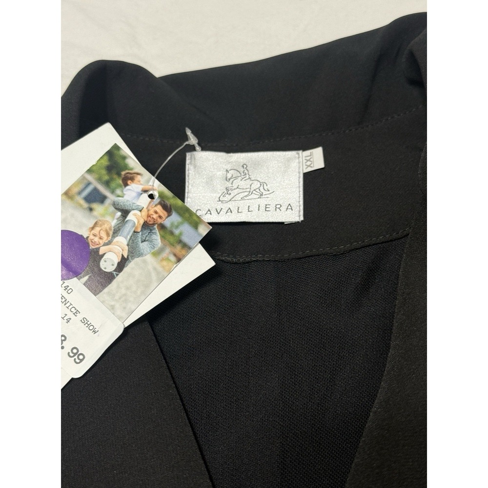 Cavalliera Venice English Equestrian Competition Show Coat Jacket Black 14 XXL - Picture 4 of 12